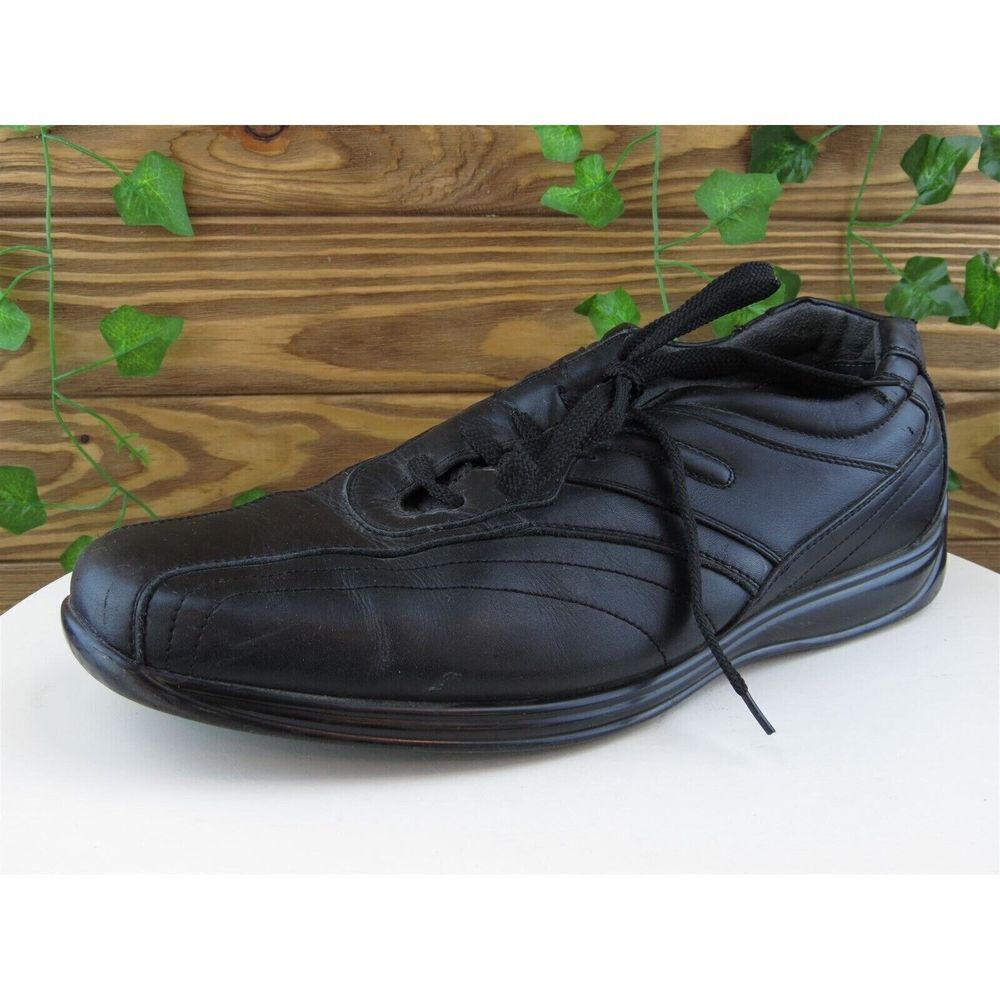 Axcess Sz 10.5 Sneaker Black Leather Men‎ Lace Up Greg Medium (D, M)